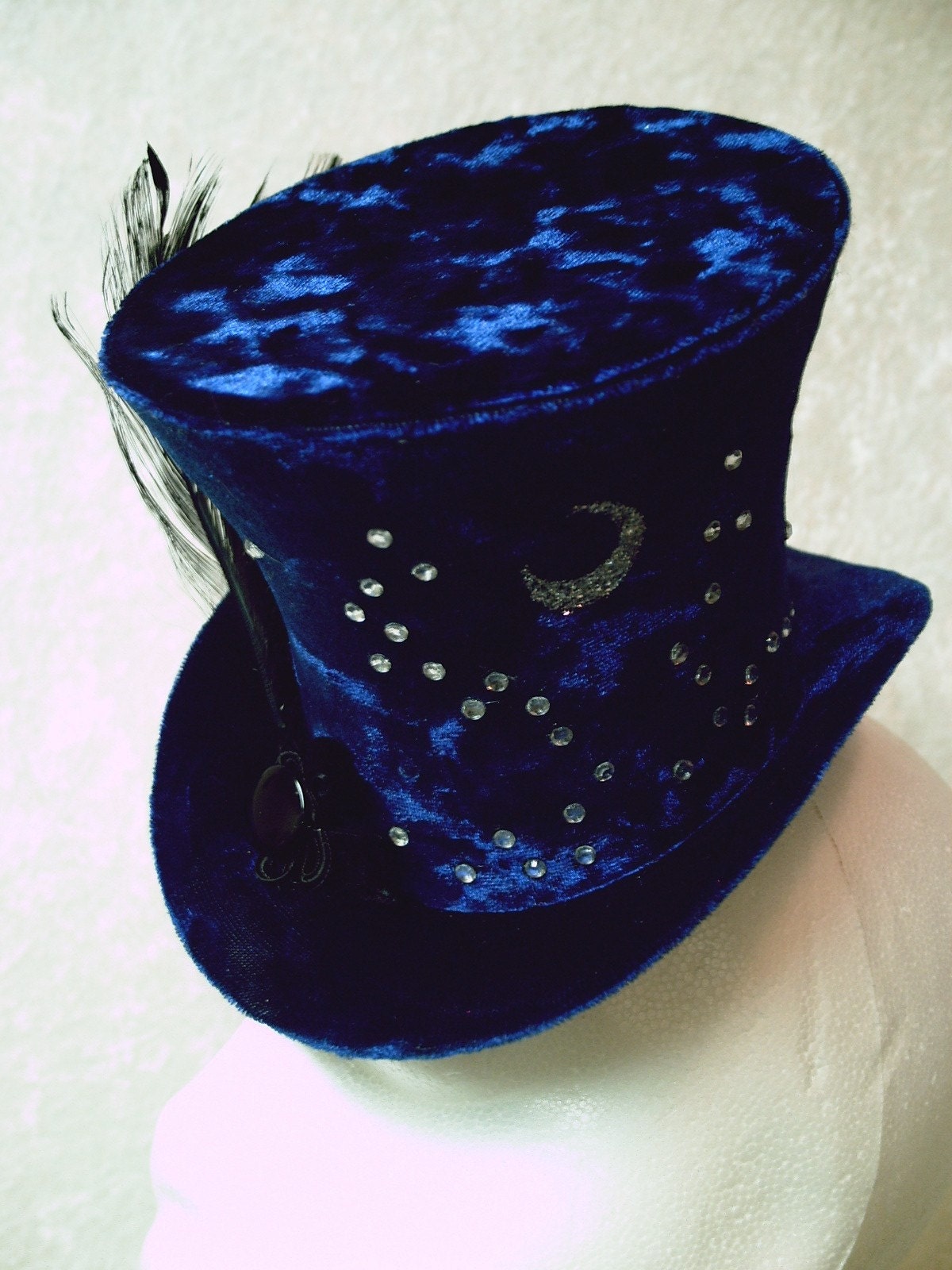 Starry Night Tall Mini Top Hat  READY TO SHIP