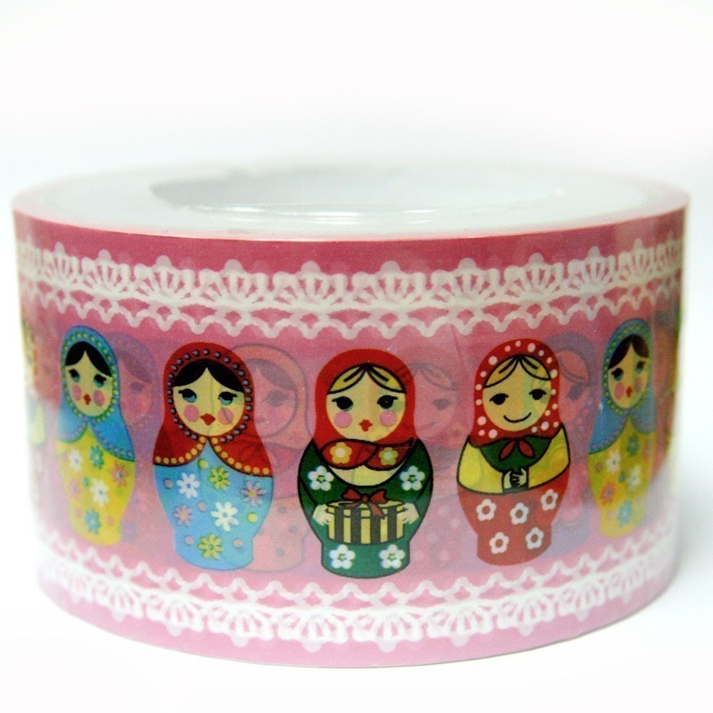 DT-MA-01001 - Masking Deco Tape - Colorful Matryoshka Dolls