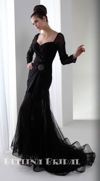The Little Black Wedding Dress by bellinabridal on Etsy