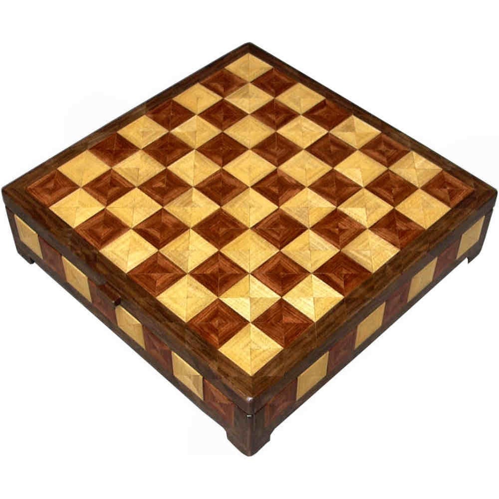 Hackberry, Bubinga and Walnut Chess Box