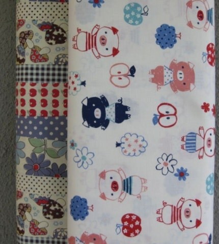 new patchwork piggies bundle from kokka- japan- half yards