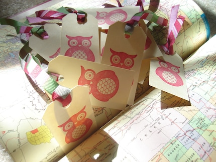Owl Gift Tags/Bookmarks--10 Count