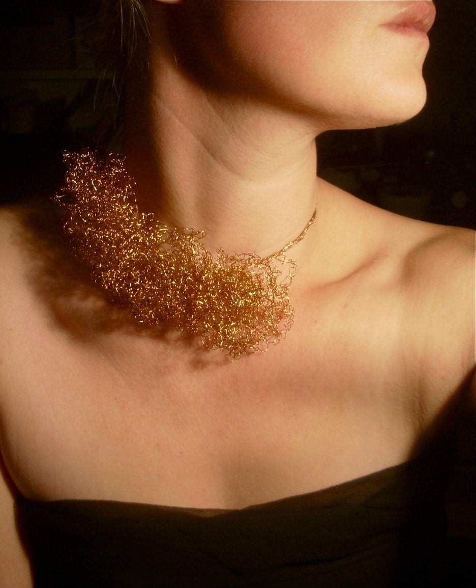 The Golden Fleece - Spun and Knit - Necklace