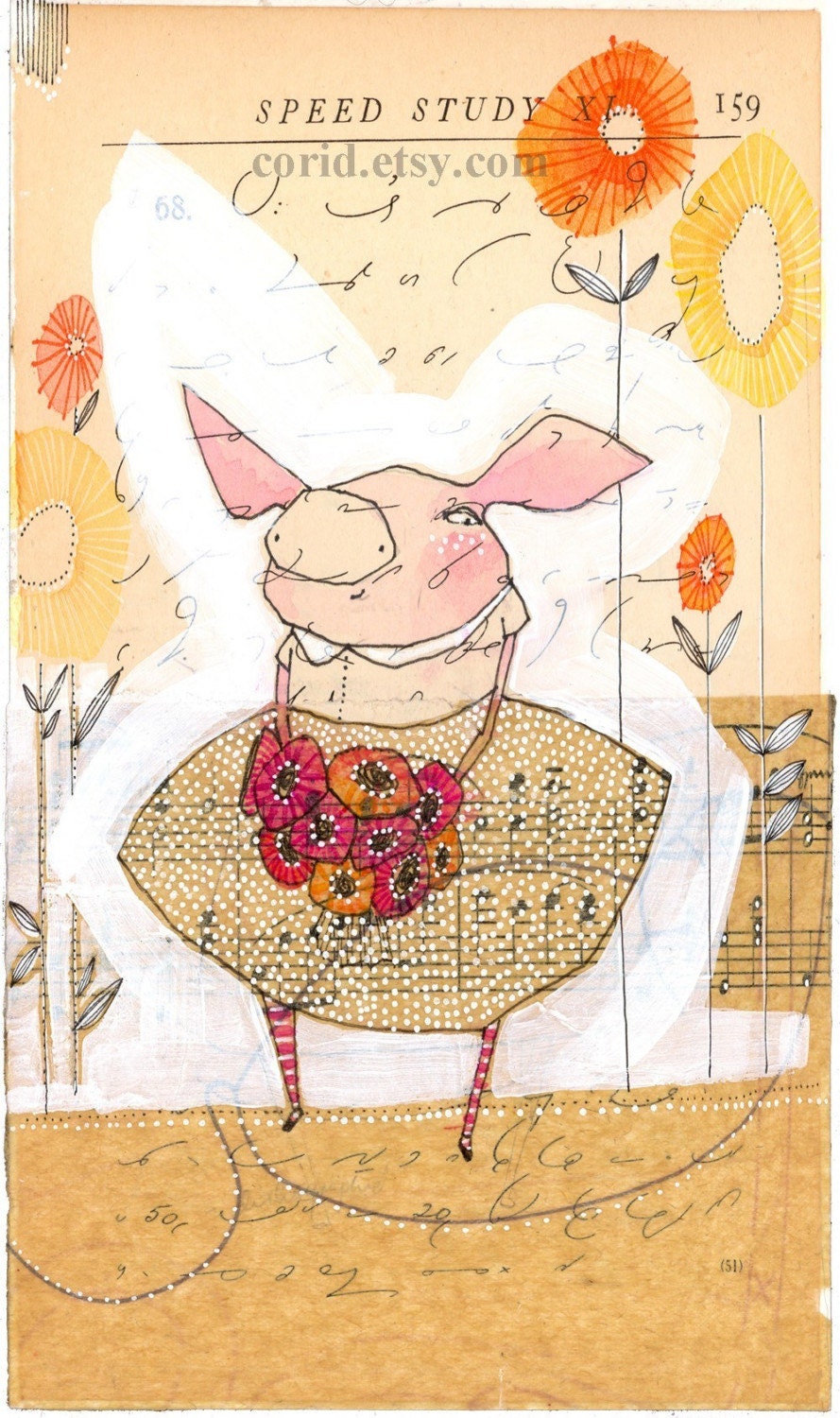 this little piggy... a 4 x 7 inch archival small print
