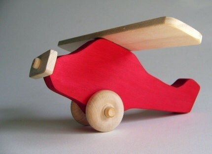 Red Airplane- Eco-friendly Wooden Toy- Imagination Kids