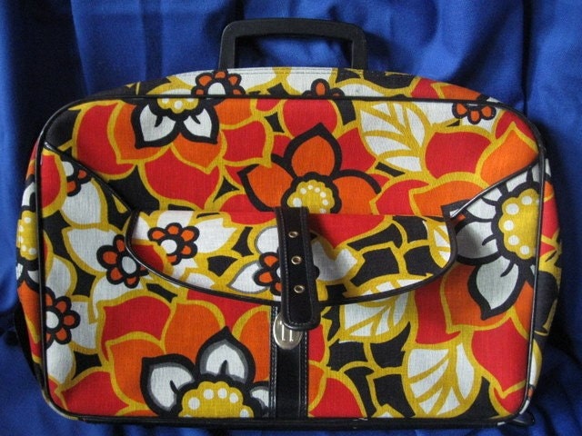 Florence's Floral Vintage Weekender Suitcase