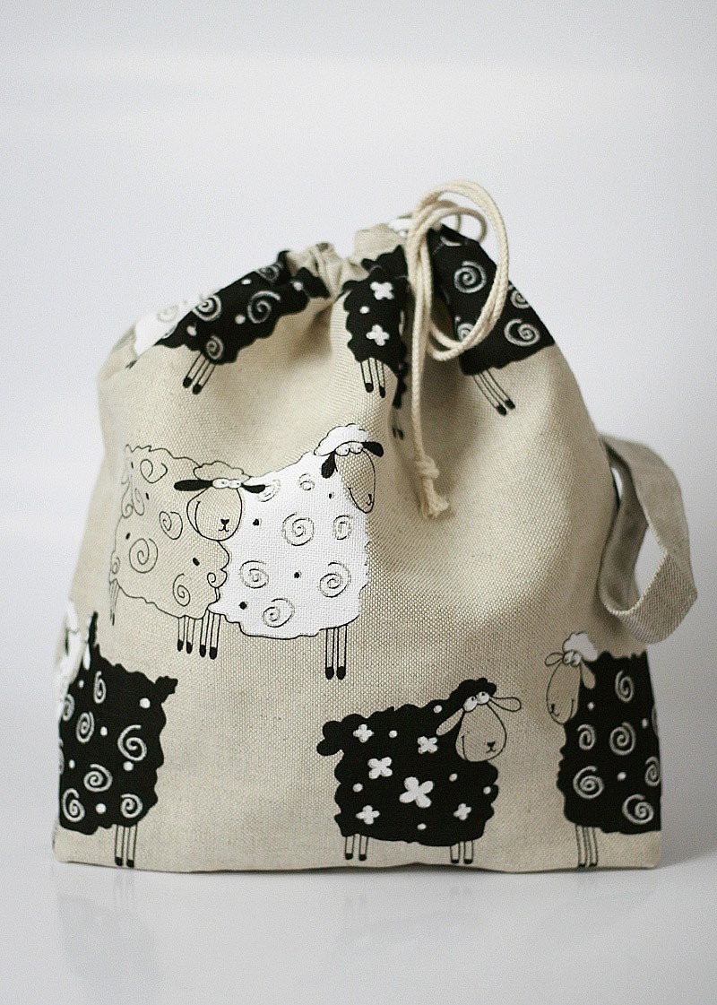 Knitting Project Bag. LUCKY SHEEP by KnitterBag