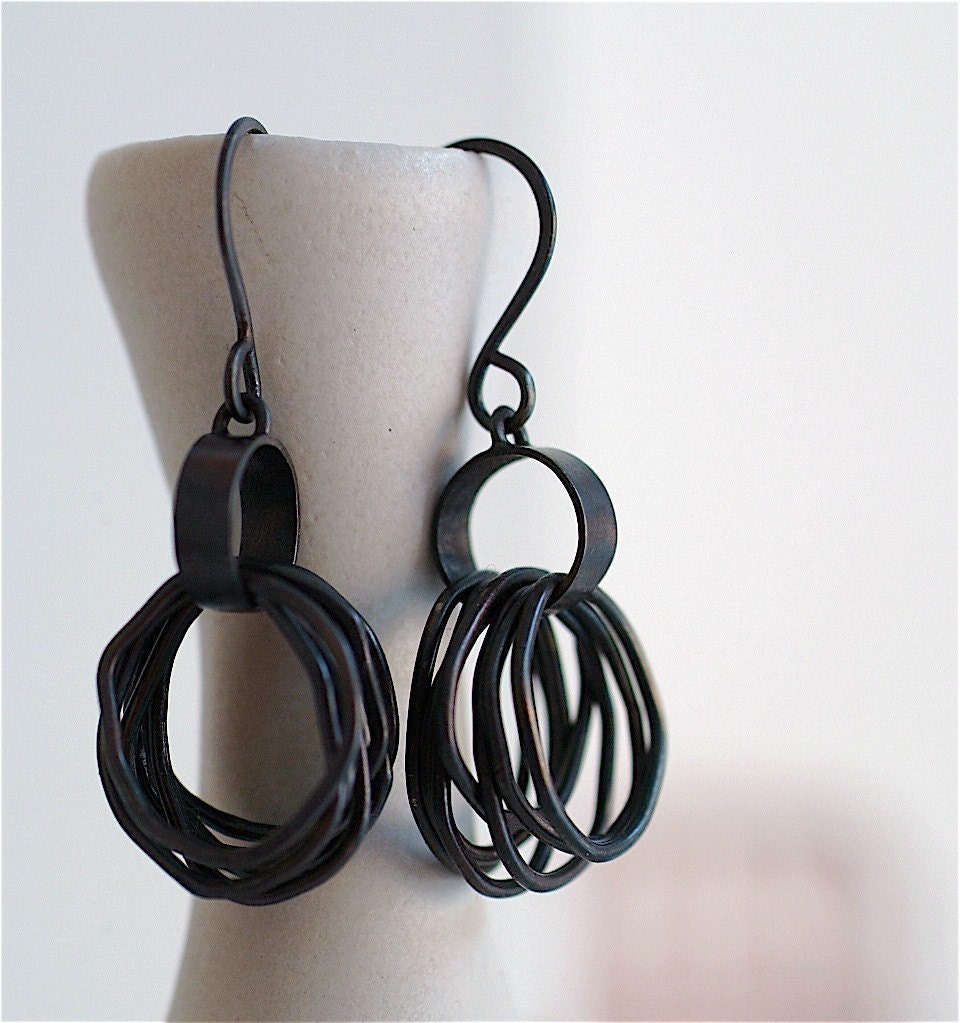 blackened bundle earrings