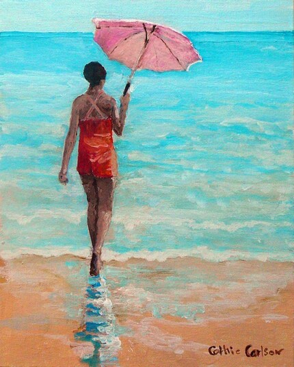 Beach Walk - Original Painting on Canvas