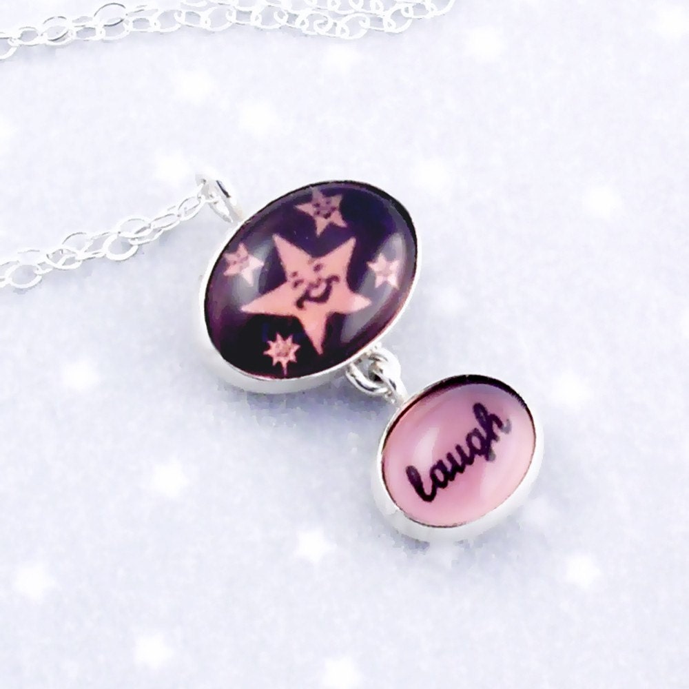 Laugh Necklace with Picture of Laughing Star