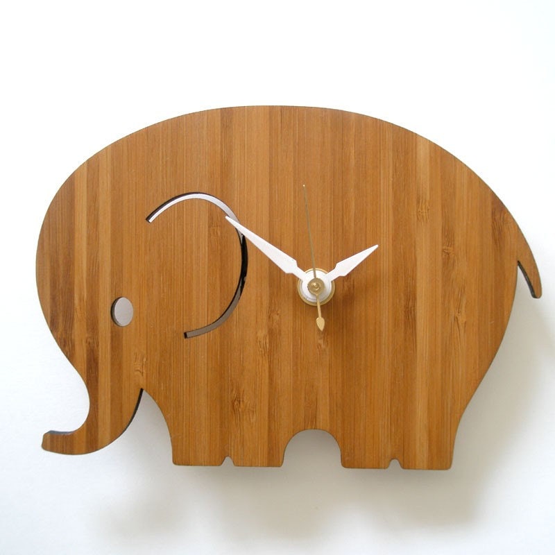 Modern Baby Clock - Elephant