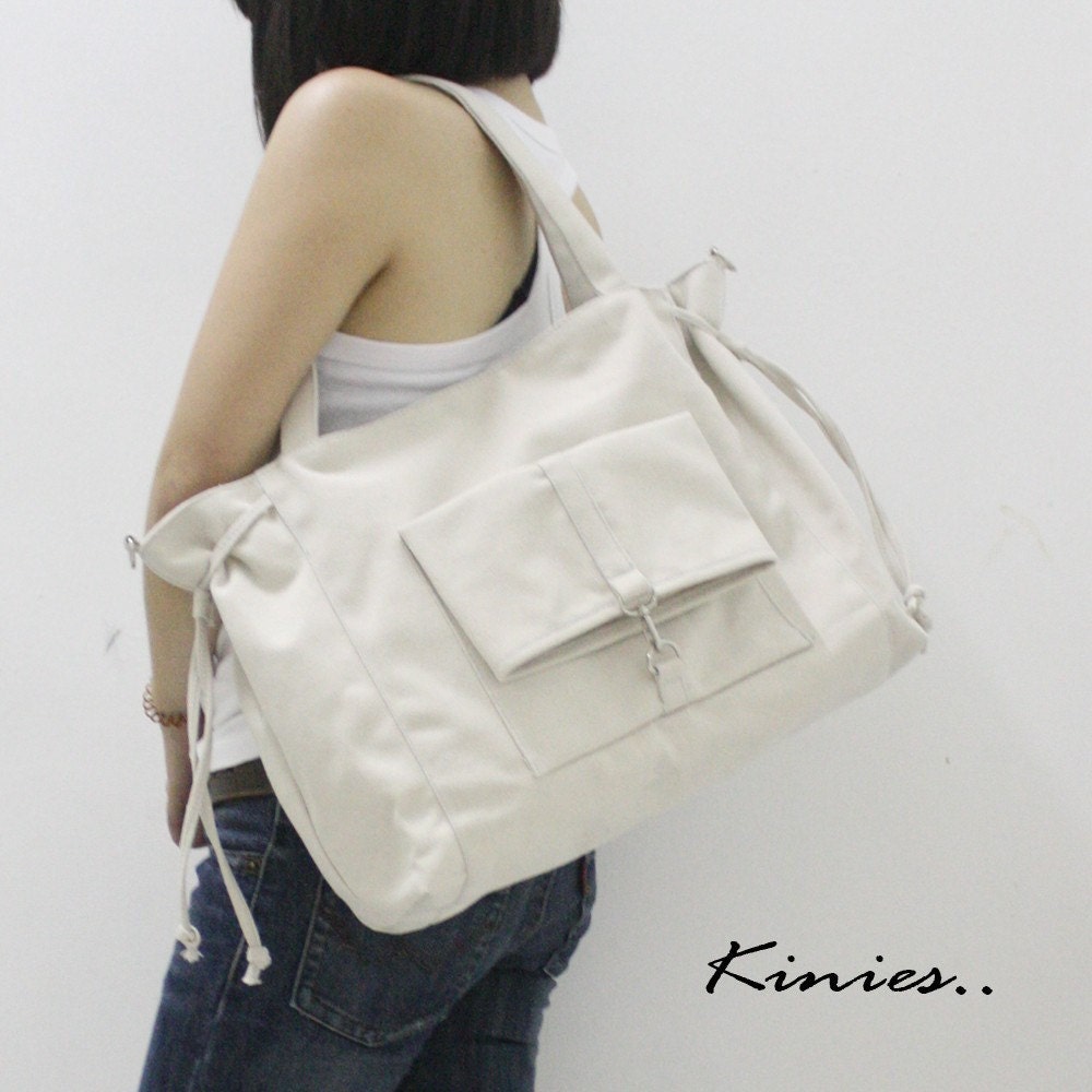 NEW - EZ Canvas Bag in IVORY