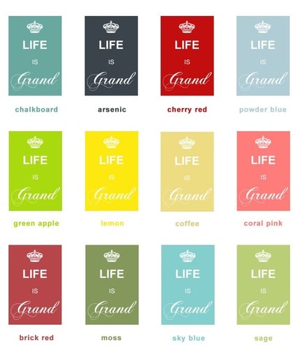 Life is Grand (Sky Blue) - 4x6 Archival Giclee Print - Customizable Colors