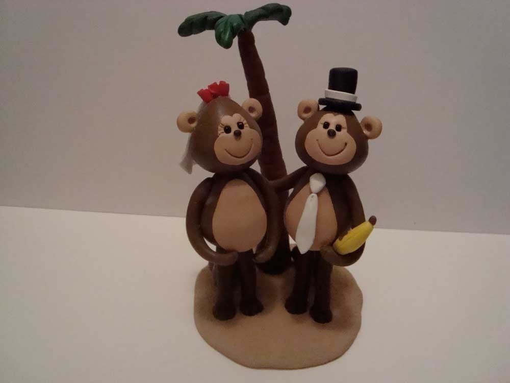custom made monkey  cake topper