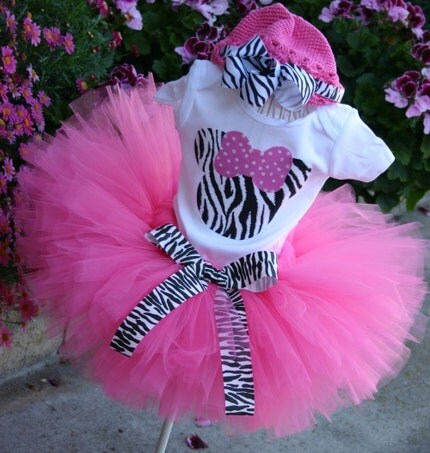 Minnie Mouse Birthday Cakes on Hot Pink Zebra Minnie Mouse Tutu Set Zebra  Minnie  Mouse  Disney