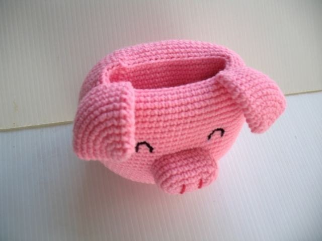 Crochet Cell Phone Holder - PIGGY