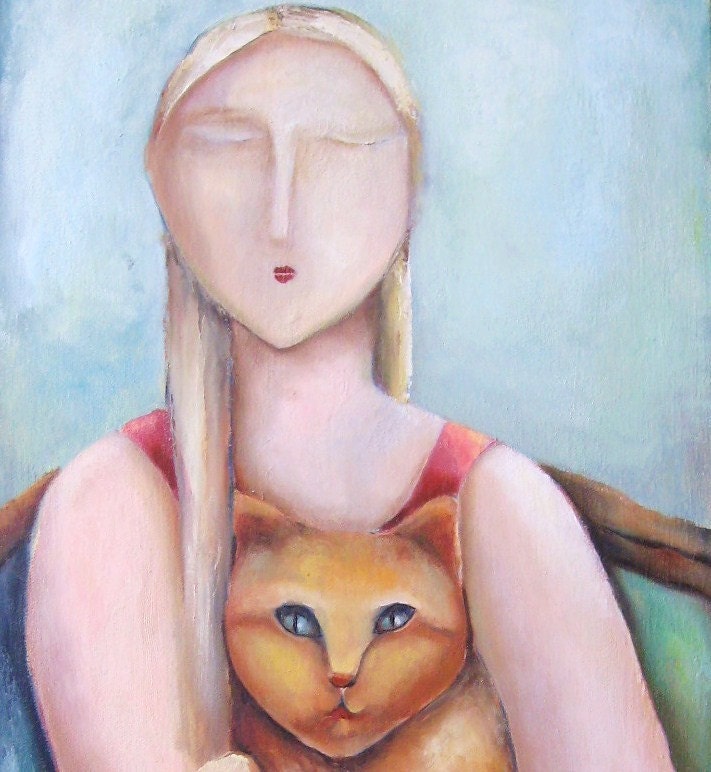 Pumpkin's 
Adoption - Original Oil Painting on Stretched Canvas