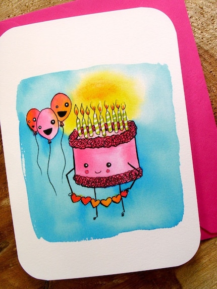 Birthday Cutie-Cake- Notecard