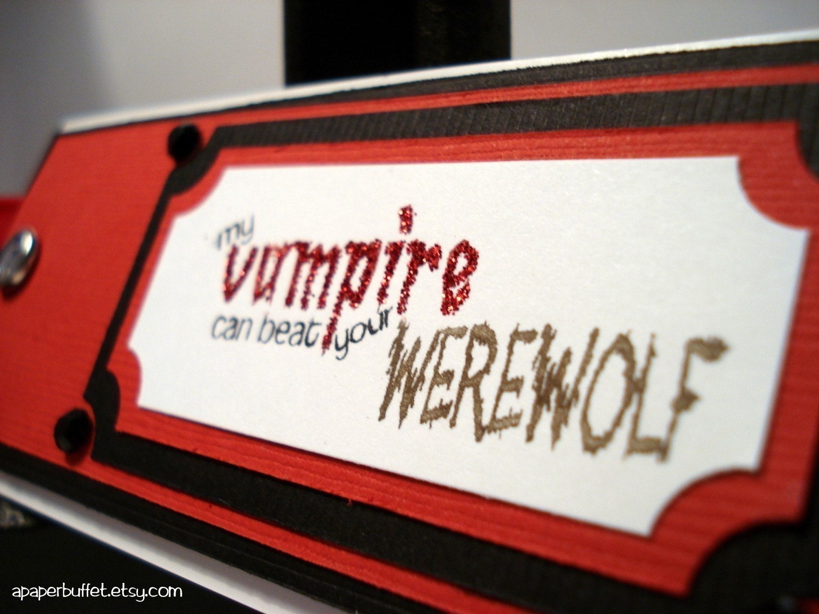 My Vampire can beat your Werewolf bookmark