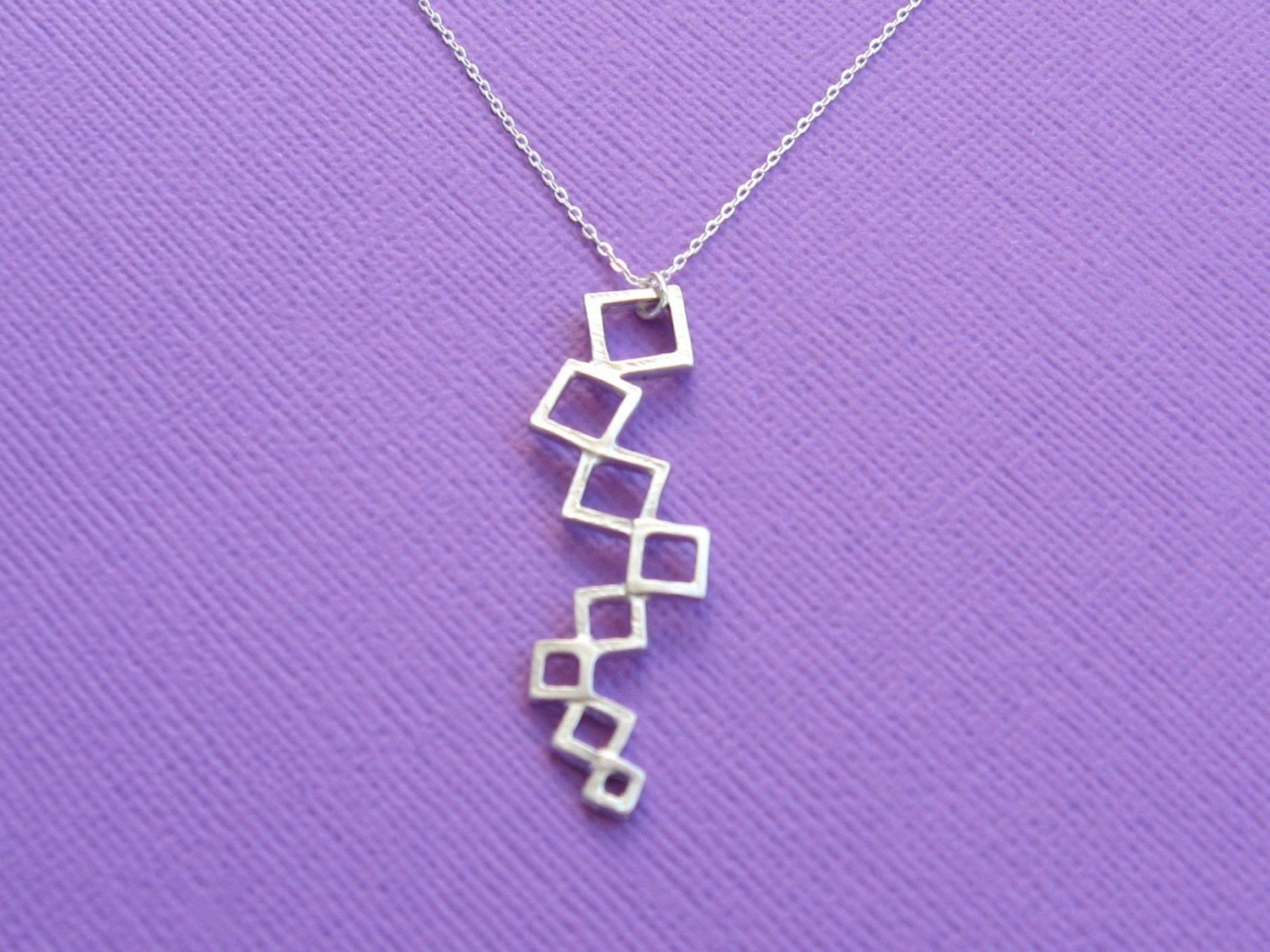 Modern Matte Squared Necklace -Ready to Ship