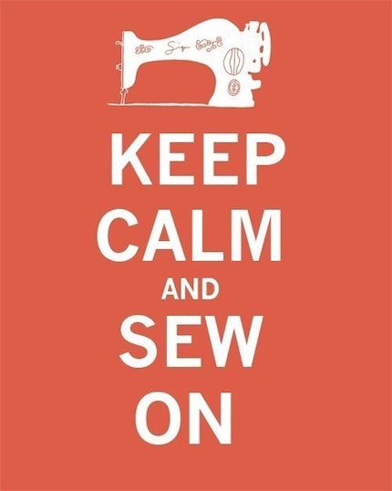 Keep Calm and Sew On - 8 x 10 - Print