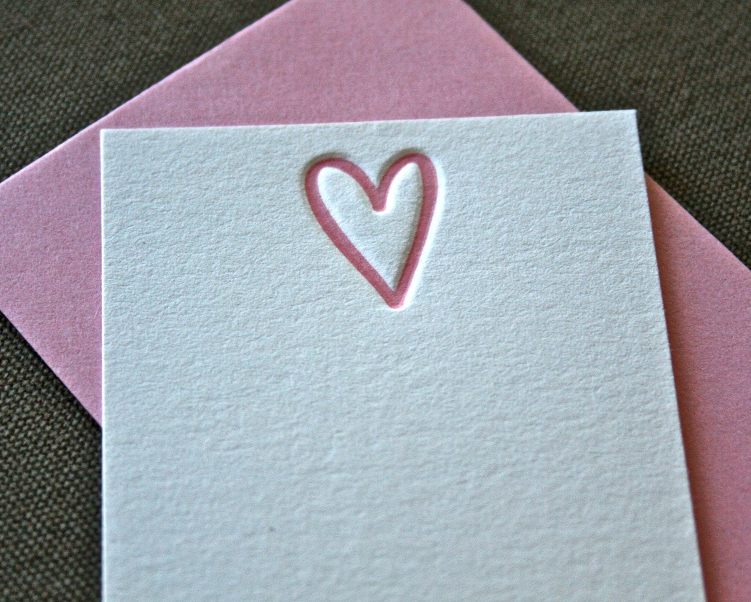 Heart Letterpress Enclosure Card