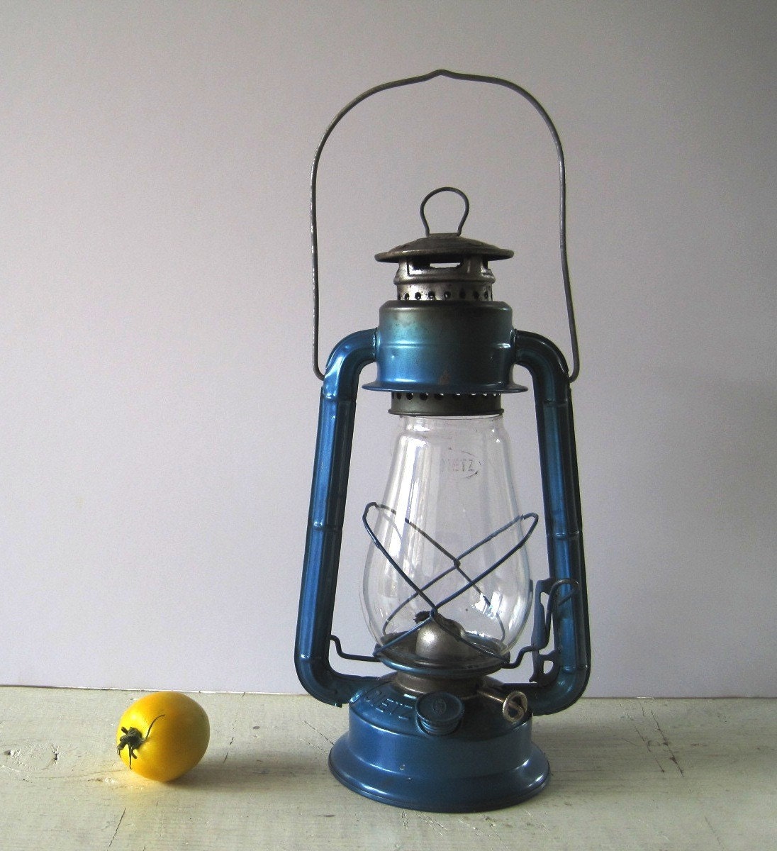 Teal Blue Vintage Dietz Lantern