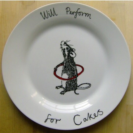 Side Plate - Hand Painted - Will Perform For Cakes