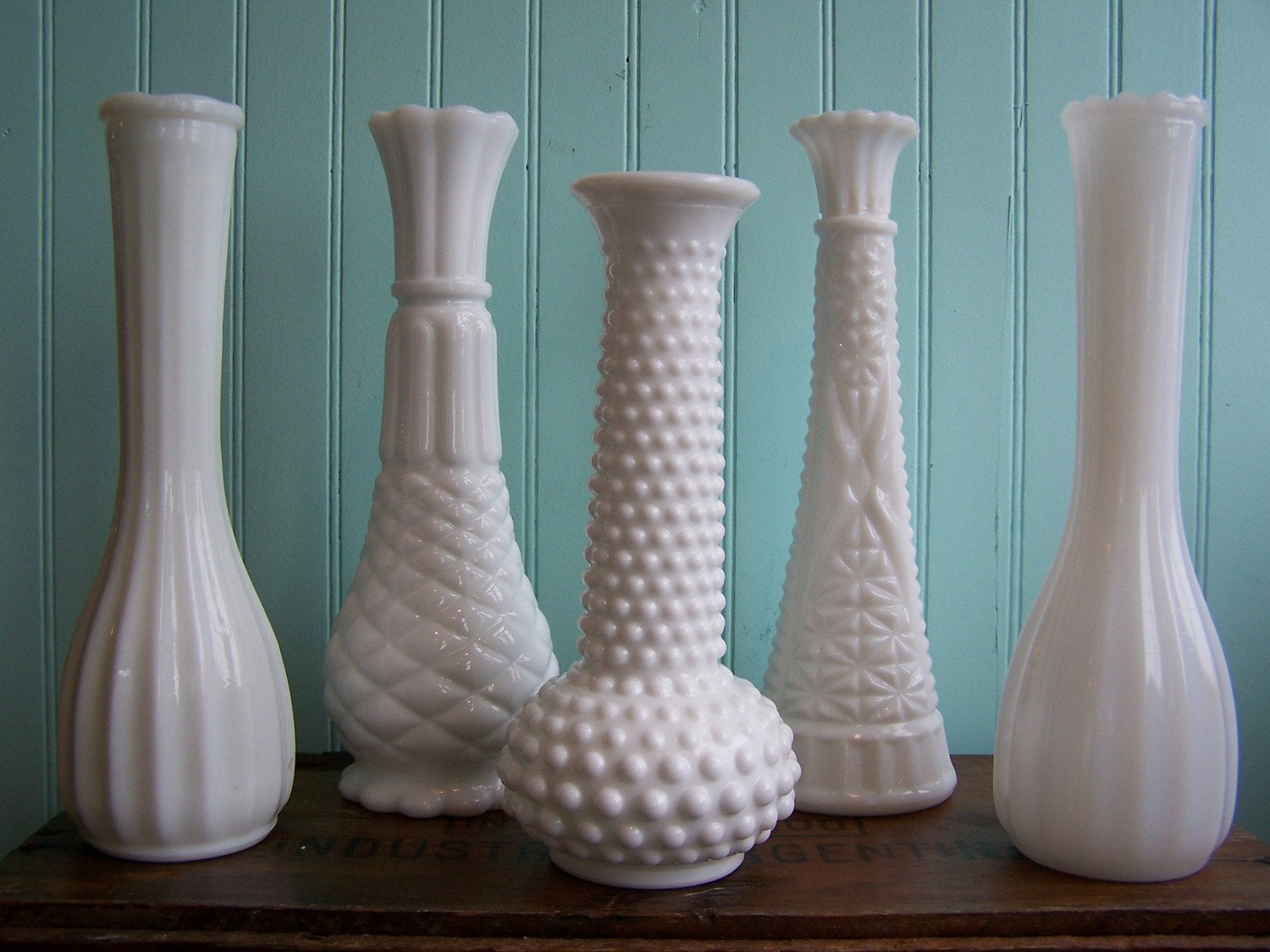 Instant Collection Milk Glass Bud Vases
