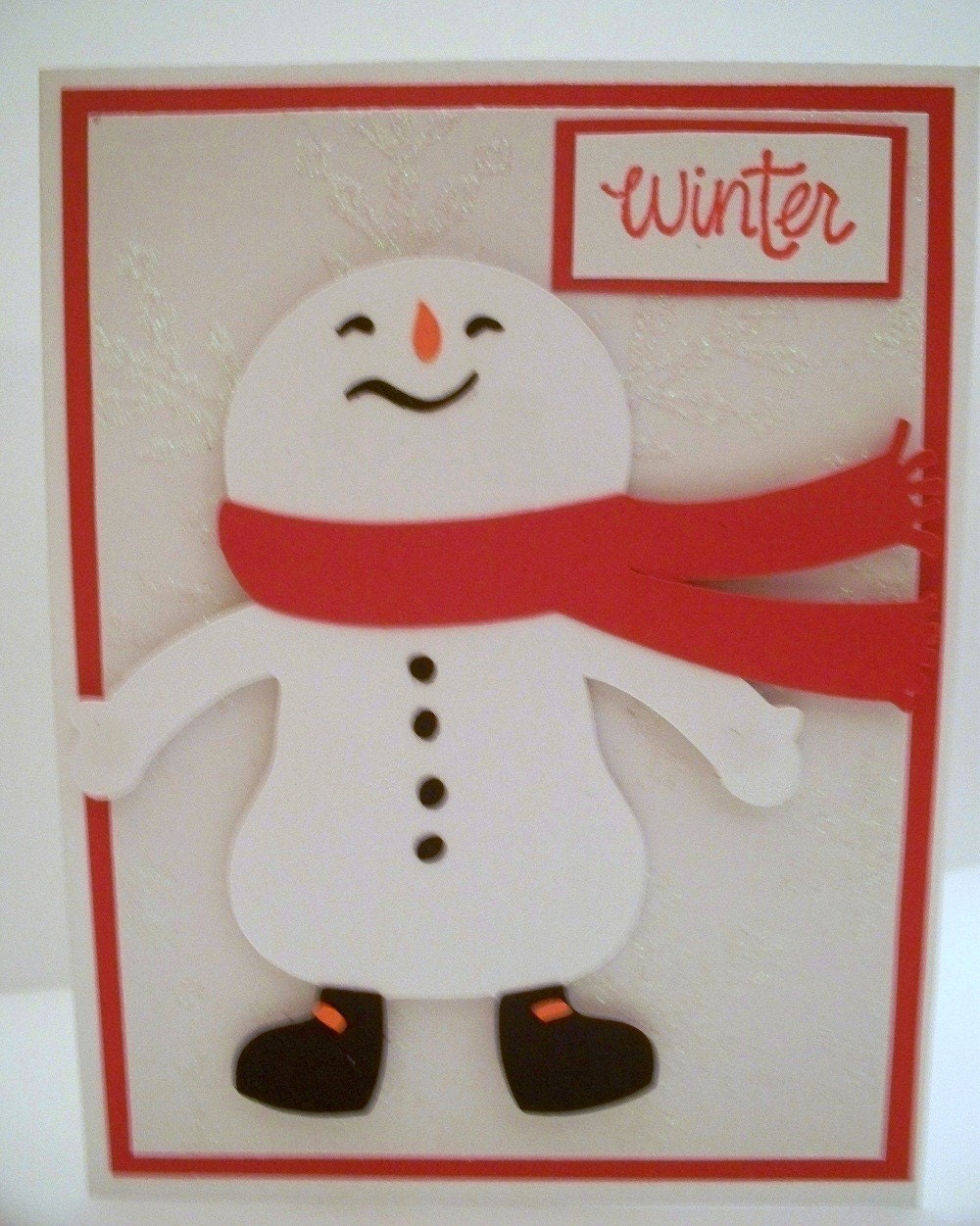 Winter Snowman Christmas Card