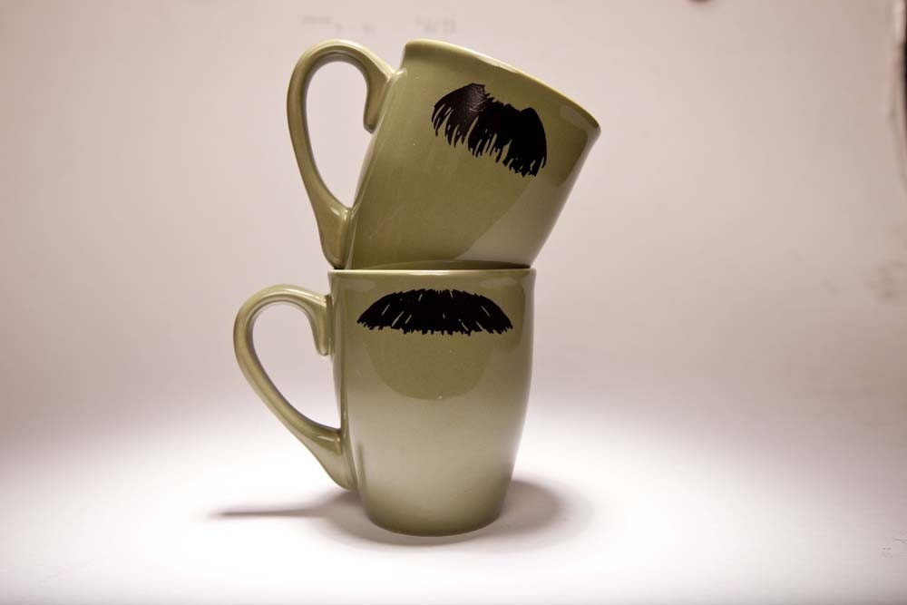 Mustache Mug Set