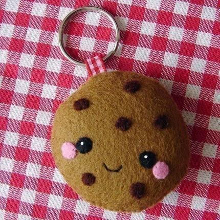 Happy cookie keychain