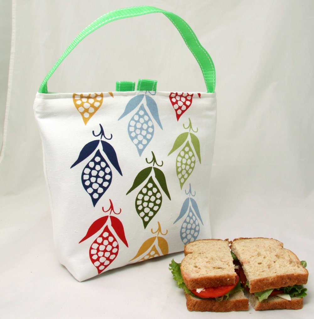 Insulated Lunch Bag - Back to School Pea Pods
