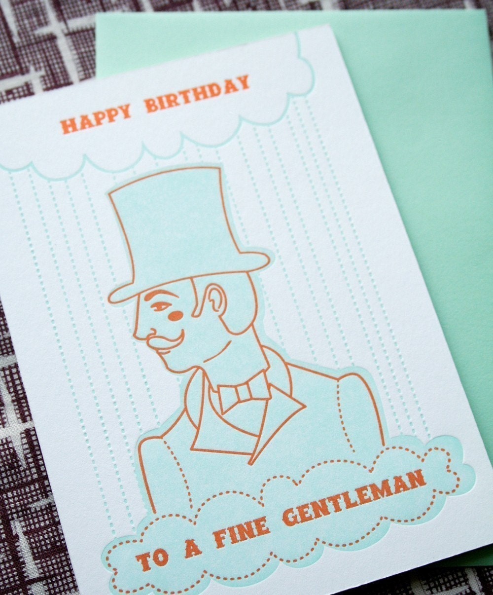 Happy Birthday to a Fine Gentleman 4bar card