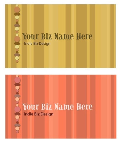 Diana Levin Business Card Stripe Designs