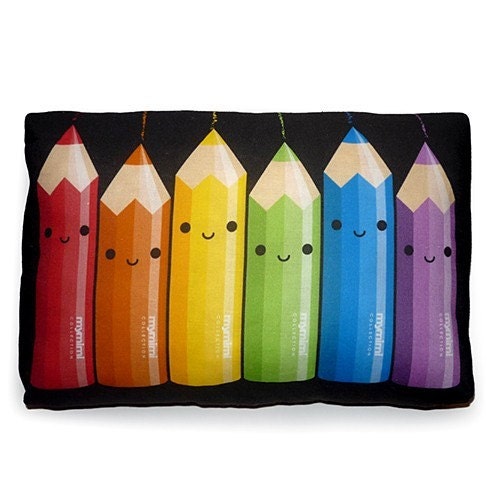 Rainbow Pencils - Mini Decor Pillow