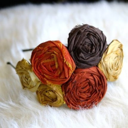 Fall In Love - Silk Rosette Headband Retro/Vintage Style - FALL 2010 Collection