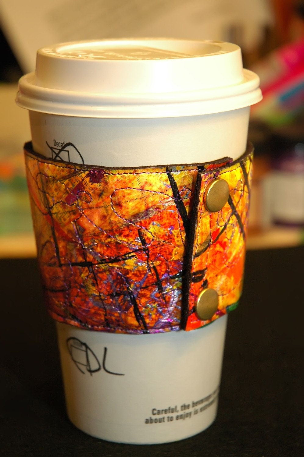 Coffee Cozy -  Fall Splashes of Color
