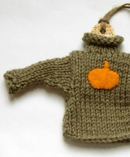 Autumn Mini Sweater with Pumpkin