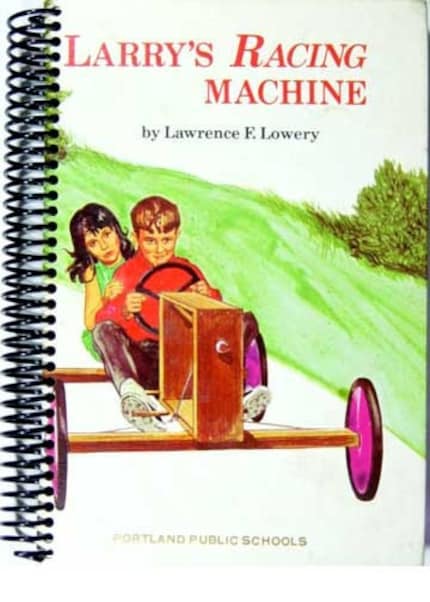 Larry's Racing Machine recycled book blank journal