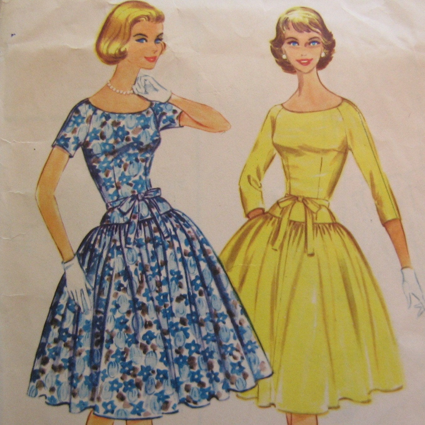 Dress Patterns on Dropped Waist 1960s Dress Mccall S Pattern 5445 Bust 34   Stylehive