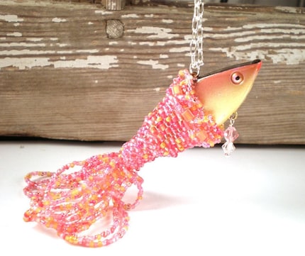 Show Off   Beaded Fishing Lure Necklace 