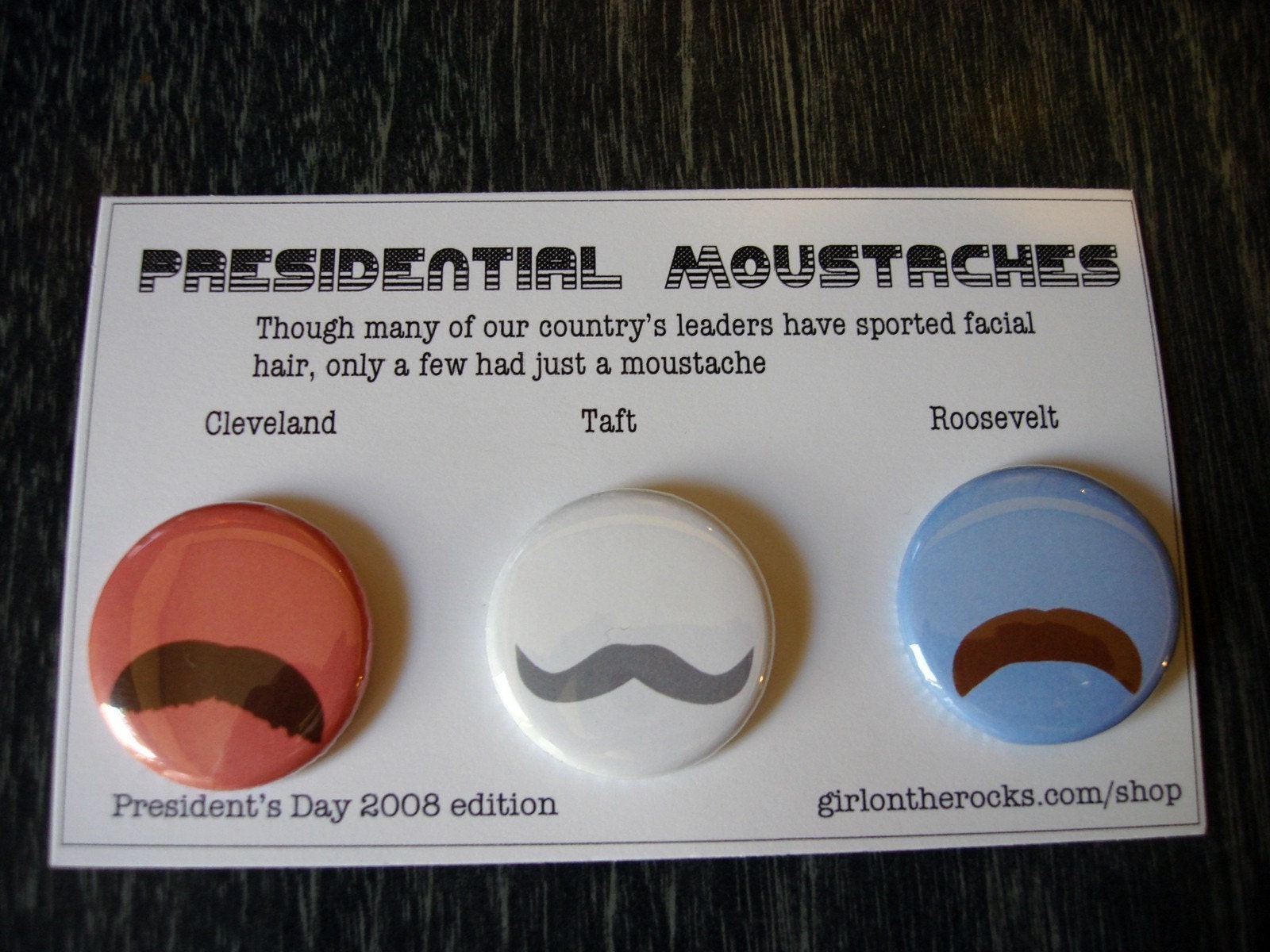 Presidential moustaches, Set of 3