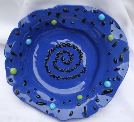 cobalt blue glass bowl