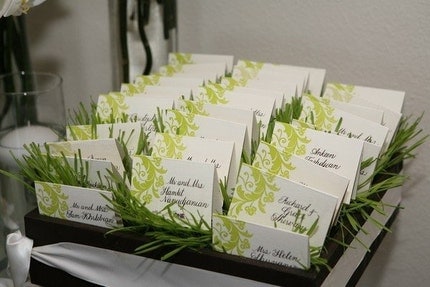 These place cards look like they're sprouting right out of the box
