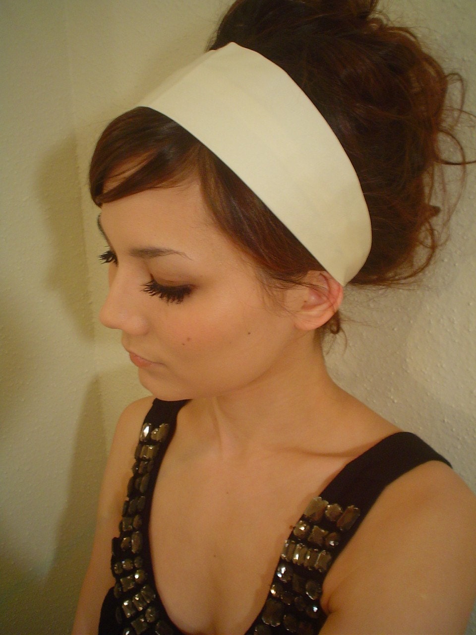 dress Headband cream silky