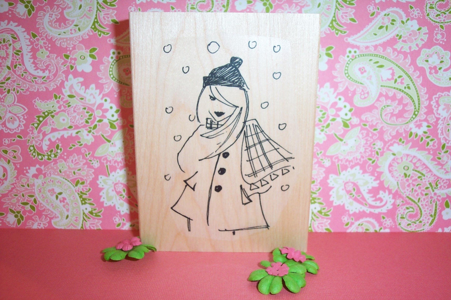 Rubber Romance UNMOUNTED Stamp - Sherri in the Snow