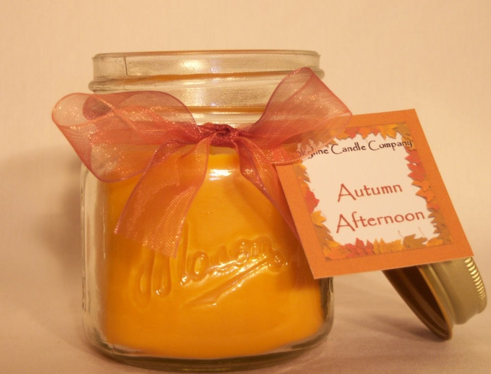 Autumn Afternoon 8oz All Natural Hand-Poured Soy Candle 