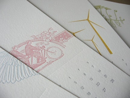 2009 letterpress calendar