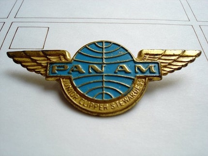 Vintage Pan Am Stewardess Badge
